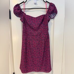 French Connection Sweetheart Verona Smocked Back Mini Dress Sz 2